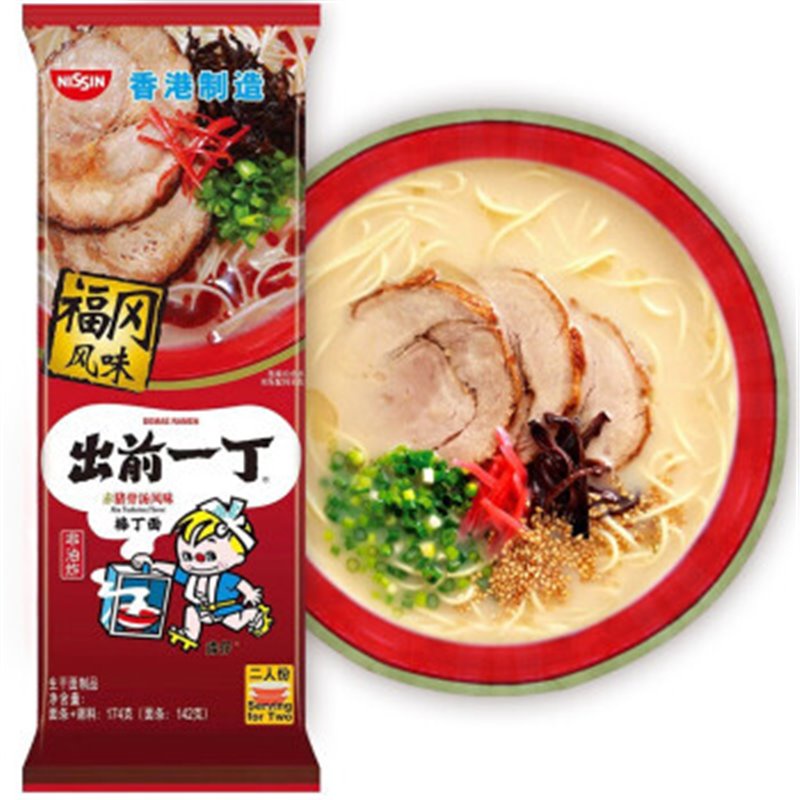 日清 出前一丁棒丁面 熊本风味 黑蒜油猪骨汤味 174g